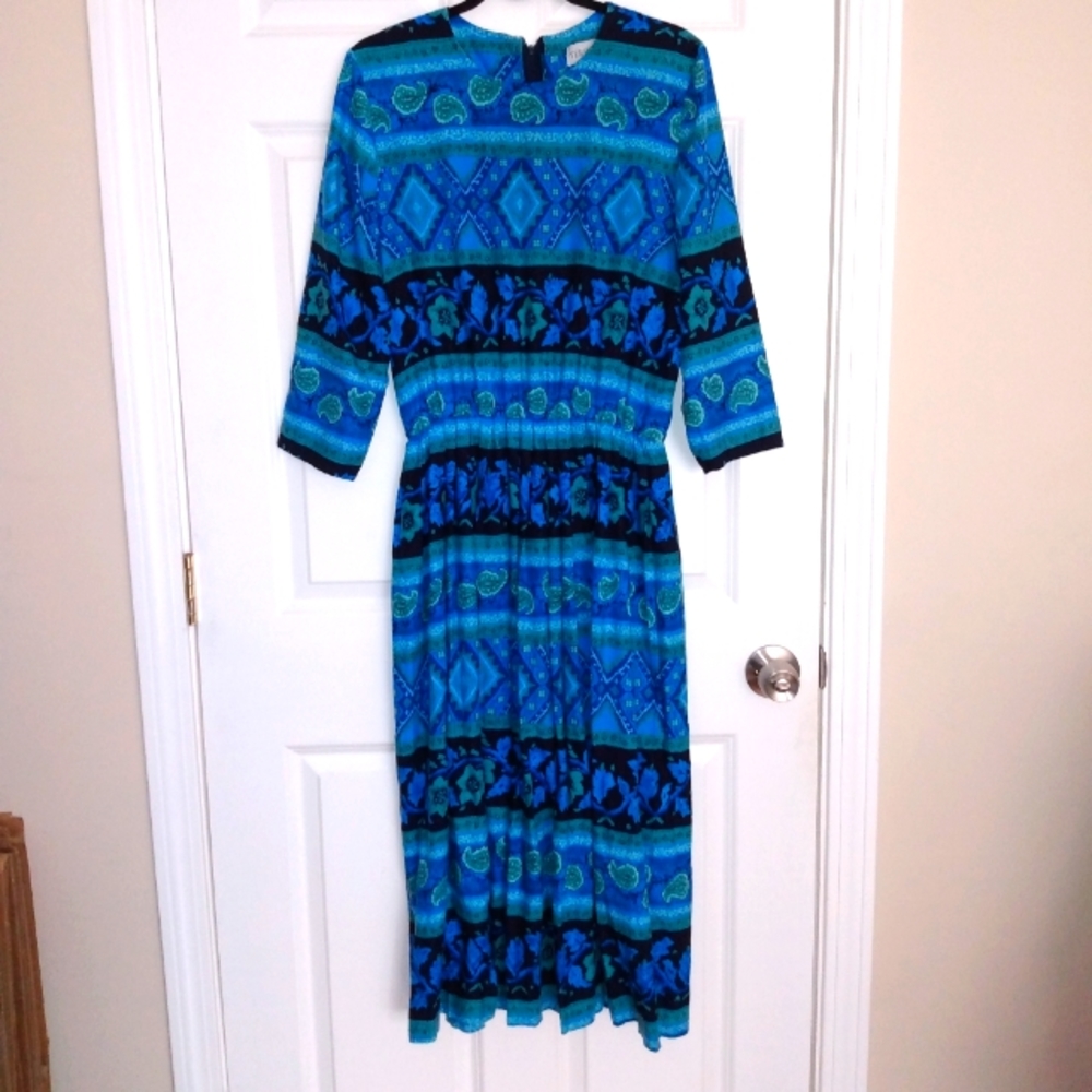 Vintage Terri Ellen Aztec Midi dress 14